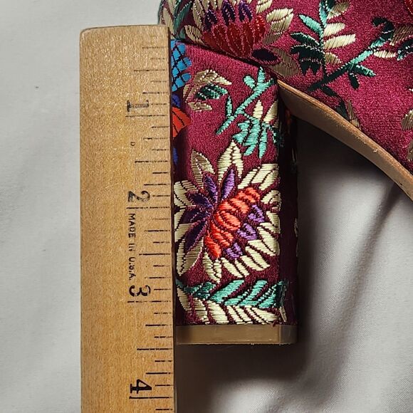 Joie Womens EU 36 US 5.5 Saleema Brocade Ankle Boots Plum Booties - Picture 9 of 9